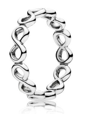 Pandora Silver 925 Infinity Loop Ring size 9